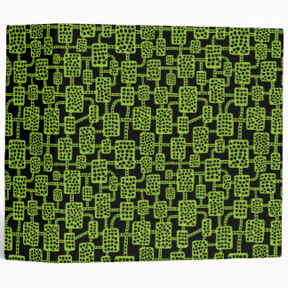 Abstract 041113 (2in) - Martian Green on Black Binder