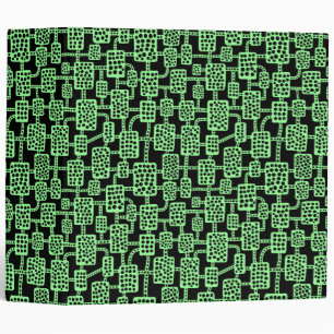 Abstract 041113 (2in) - Mint Green on Black Binder