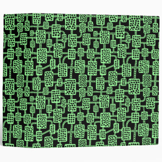 Abstract 041113 (2in) - Mint Green on Black Binder