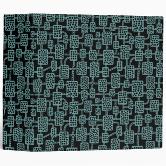 Abstract 041113 (2in) - Ocean Green on Black Binder