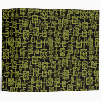 Abstract 041113 (2in) - Olive on Black Binder