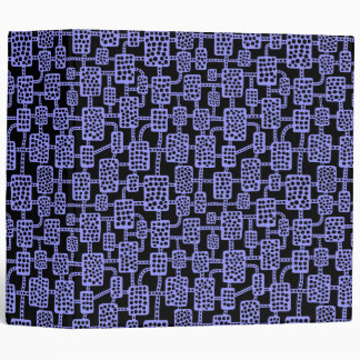 Abstract 041113 (2in) - Pastel Blue on Black Binder