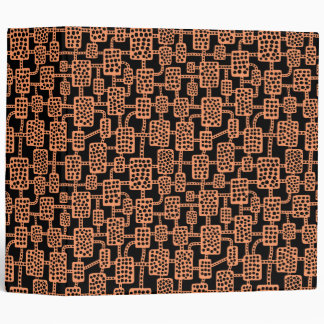 Abstract 041113 (2in) - Peach on Black Binder