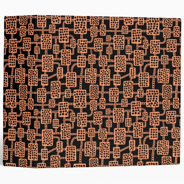 Abstract 041113 (2in) - Peach on Black Binder (Front/Spine)