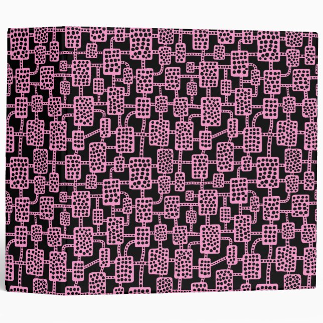 Abstract 041113 (2in) - Pink on Black Binder (Front/Spine)