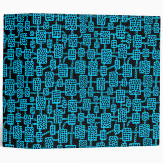 Abstract 041113 (2in) - Sky Blue on Black Binder