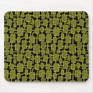 Abstract 041113 - Banana on Black Mouse Pad