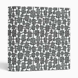 Abstract 041113 - Black on White Binder