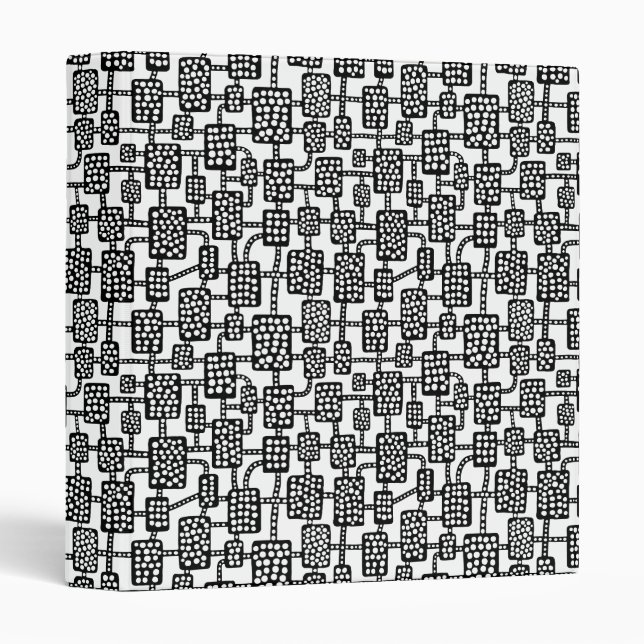 Abstract 041113 - Black on White Binder (Front/Spine)