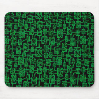 Abstract 041113 - Grass Green on Black Mouse Pad