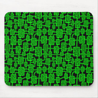 Abstract 041113 - Green on Black Mouse Pad