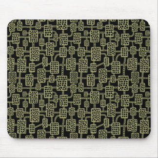 Abstract 041113 - Khaki on Black Mouse Pad