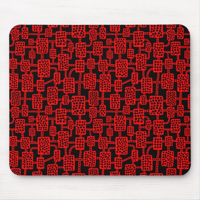 Abstract 041113 - Red on Black Mouse Pad (Front)
