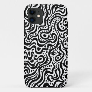 Abstract 041211 - Black and White iPhone 11 Case