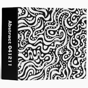 Abstract 041211 - White on Black (2in) Binder