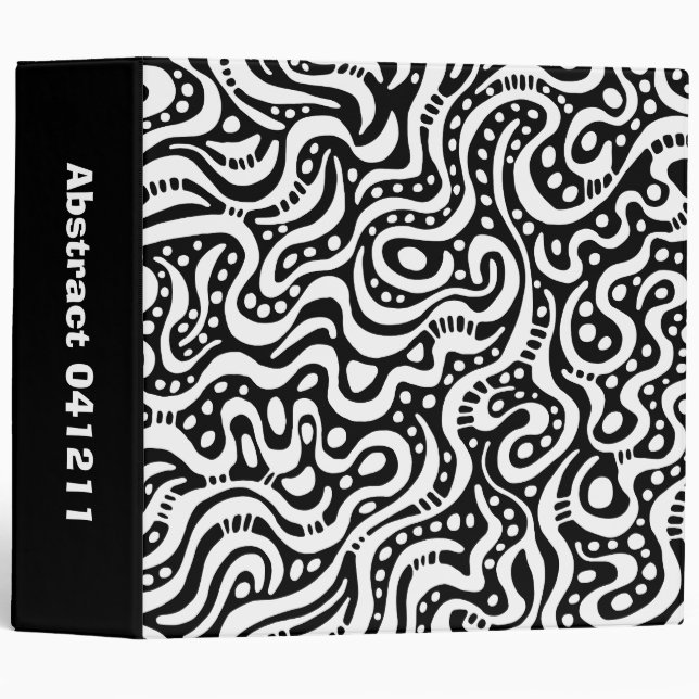 Abstract 041211 - White on Black (2in) Binder (Front/Spine)