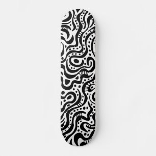 Abstract 041211v1 - Black on Wood Skateboard
