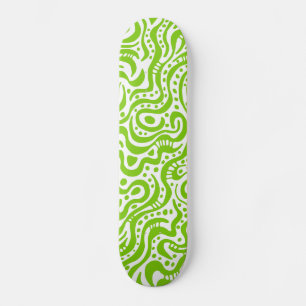 Abstract 041211v1 - Martian Green on White Skateboard