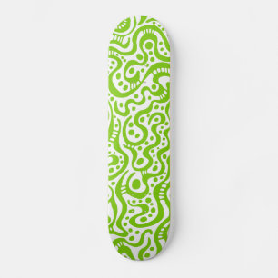 Abstract 041211v3 - Martian Green on White Skateboard
