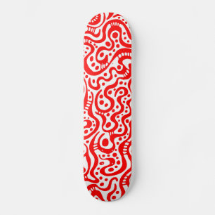 Abstract 041211v3 - Red on White Skateboard