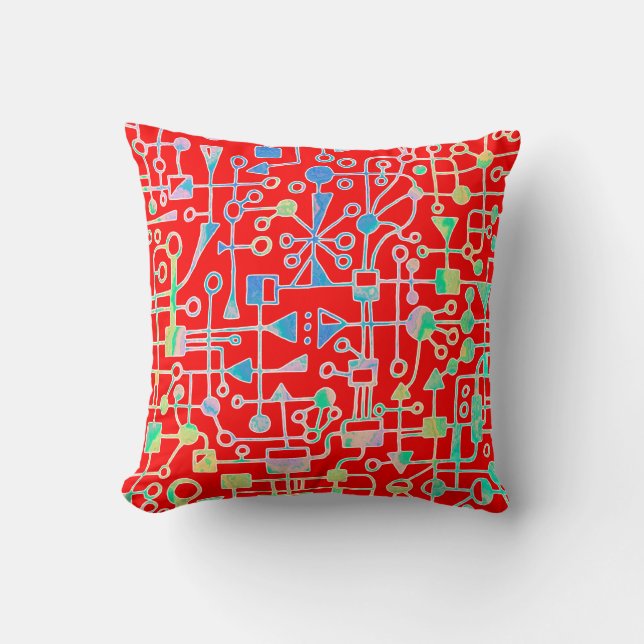 Abstract 090112 v3 throw pillow (Front)