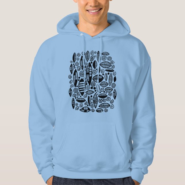 Abstract 100813 - Black Hoodie (Front)