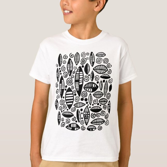Abstract 100813 - Black T-Shirt (Front)