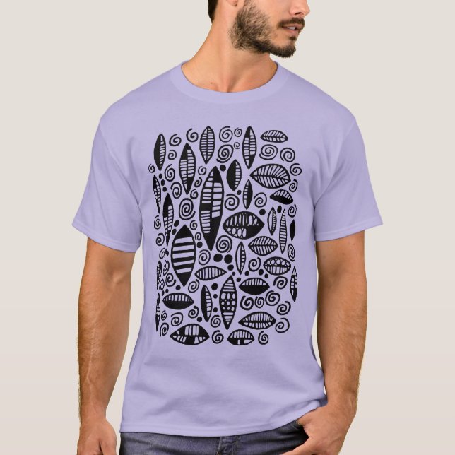 Abstract 100813 - Black T-Shirt (Front)