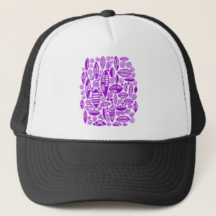 Abstract 100813 - Purple Trucker Hat