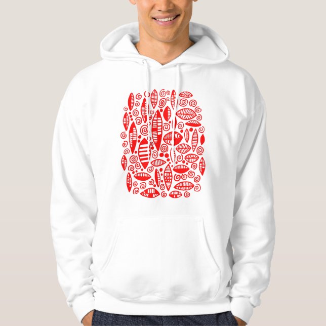 Abstract 100813 - Red Hoodie (Front)