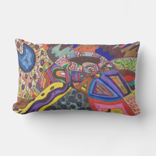 "Abstract 109” Lumbar Pillow (Front)