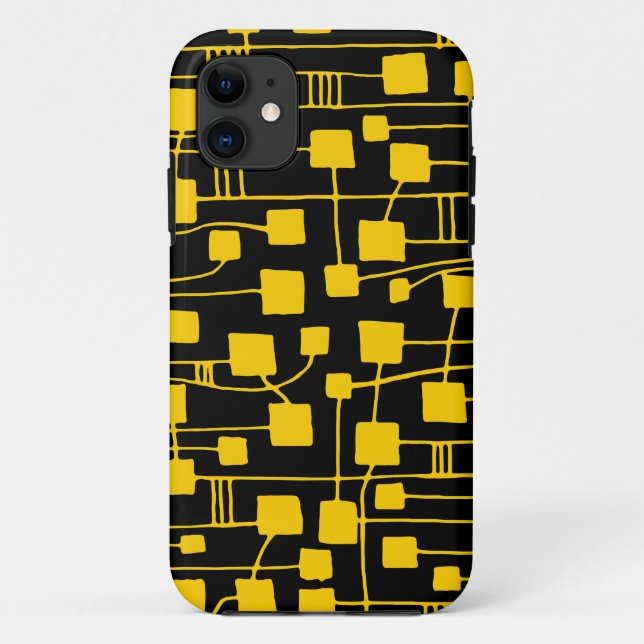 Abstract 111211 - Amber on Black Case-Mate iPhone Case (Back)