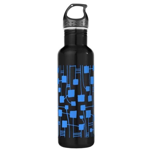 Abstract 111211 - Electric Blue 710 Ml Water Bottle (Front)