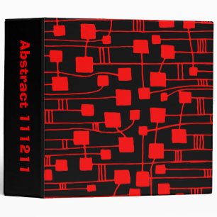 Abstract 111211 - Red on Black (2in) Binder