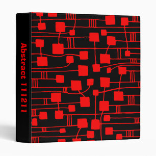 Abstract 111211 - Red on Black (2in) Binder