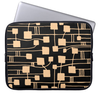 Abstract 111211 - Sand on Black Laptop Sleeve
