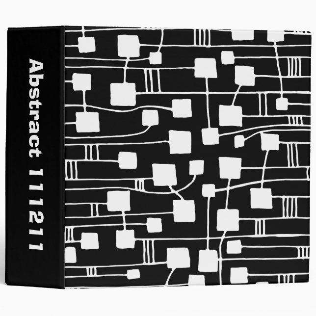 Abstract 111211 - White on Black (2in) Binder (Front/Spine)