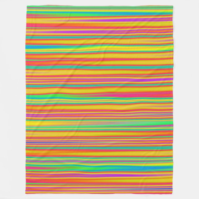 Abstract 120716(010) - Horizontal Stripes Fleece Blanket (Front)