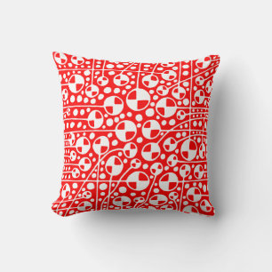Abstract 130112 v5 - Red Throw Pillow