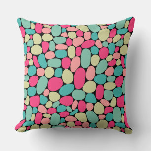 Abstract 160417 - Colours on Black Throw Pillow