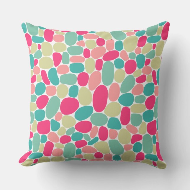 Abstract 160417 - Colours on White Throw Pillow (Front)
