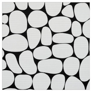 Abstract 160417 - White on Black Fabric