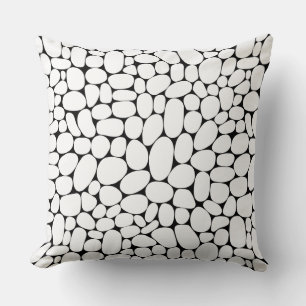 Abstract 160417 - White on Black Throw Pillow