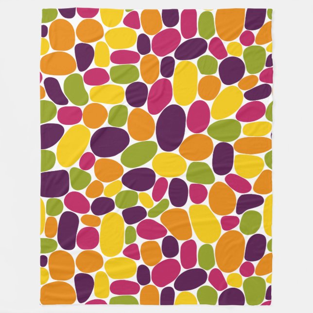 Abstract 160417 - Wine Gum Colours Fleece Blanket (Front)