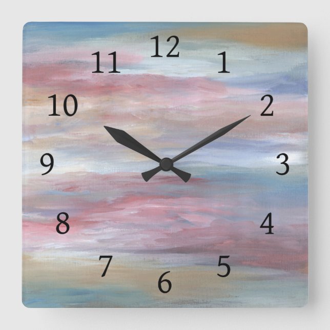 Abstract 16 square wall clock (Front)