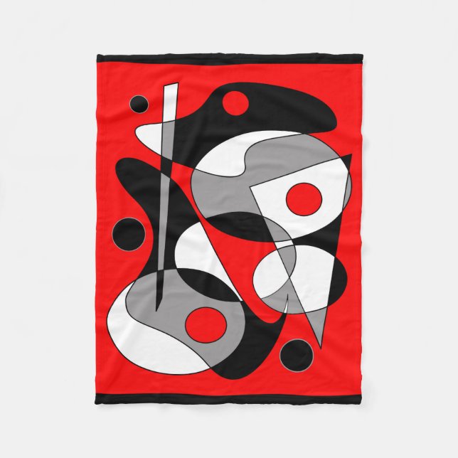 Abstract #184 fleece blanket (Front)