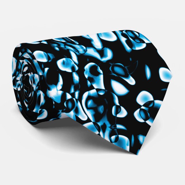 Abstract 190819 - 09 - Indigo Style Tie (Rolled)