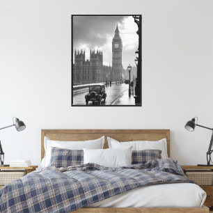 Abstract 1960s London Street Canvas Print