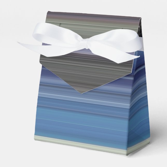 Abstract #1: Blue and gray Favor Box (Front Side)