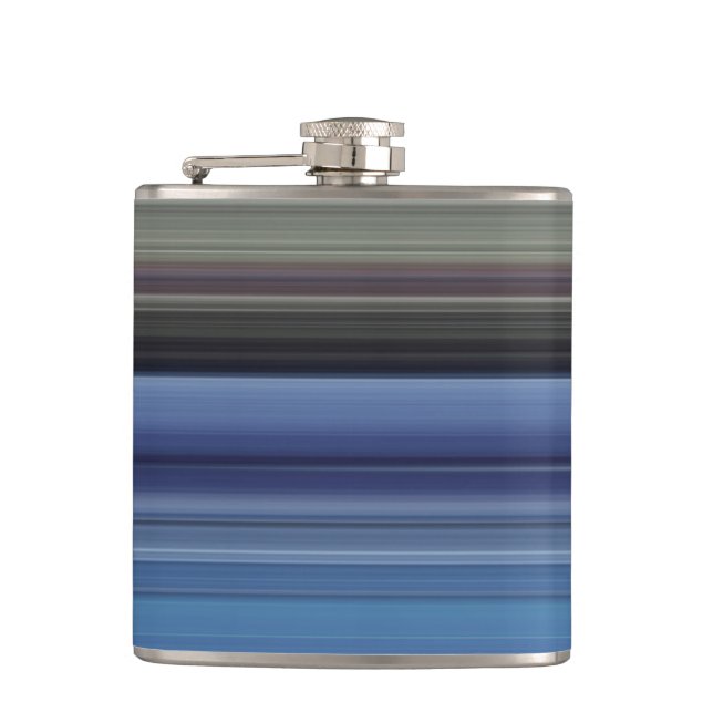 Abstract #1: Blue and gray Hip Flask (Front)